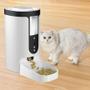 Imagem de Comedouro Gato Cachorro Alimentador Inteligente Pet Robotizado 4L APP Câmera Comando de Voz e Temporizador