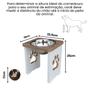 Imagem de Comedouro Para Cachorro Grande Elevado Pet MDF 25 cm - Inox