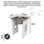 Imagem de Comedouro Para Cachorro Grande Elevado Pet MDF 30 cm - Inox