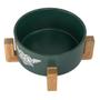 Imagem de Comedouro Para Cães e Gatos, Base de Madeira, Lopetudos CleanCeram1, 750ml, Verde, LP-CMCR-GRN750