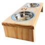 Imagem de Comedouro Pet Bebedouro Cachorro Gato Elevado 2 Pote Inox PINUS