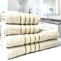 Imagem de como dobrar toalha de banho rosto kit toalhas fit piscina praia cozinha casa banheiro