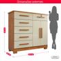 Imagem de Cômoda 02 Portas 06 Gavetas e 01 Chave Itália Com Sapateira - Tudo de Móveis