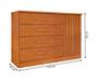 Imagem de Cômoda 1 Porta 4 Gavetas com Detalhe Ripado Barcelona - Tcil Móveis - Cinamomo
