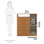 Imagem de Cômoda 1 Porta 5 Gavetas 100% Mdf Madri Acp Móveis Cinamomo