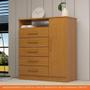 Imagem de Cômoda 1 Porta 5 Gavetas 100% Mdf Madri Acp Móveis Cinamomo