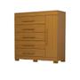 Imagem de Cômoda 1 Porta 5 Gavetas 100% Mdf Rayane Prime Acp Móveis Cinamomo