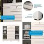 Imagem de Cômoda 100% Mdf 2 Portas 5 Gavetas Diana Prime Acp Móveis Branco