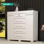 Imagem de Cômoda 100% Mdf 2 Portas 5 Gavetas Diana Prime Acp Móveis Branco