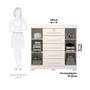 Imagem de Cômoda 100% Mdf 2 Portas 5 Gavetas Diana Prime Acp Móveis Branco
