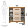 Imagem de Cômoda 120cm 2 Portas 5 Gavetas 100% Mdf Coleus Espresso Móveis