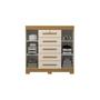 Imagem de Cômoda 120cm 2 Portas 5 Gavetas 100% Mdf Coleus Espresso Móveis