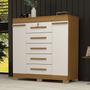 Imagem de Cômoda 120cm 2 Portas 5 Gavetas 100% Mdf Coleus Espresso Móveis