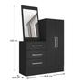 Imagem de Cômoda 2 Portas 3 Gavetas com Espelho Dunas Preto