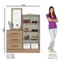 Imagem de Cômoda 2 Portas 3 Gavetas Com Espelho Henn Jequitibá