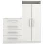 Cômoda 2 Portas 4 Gavetas New Branco - Panorama Móveis Imagem de Cômoda 2 Portas 4 Gavetas New Branco - Panorama Móveis