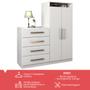 Cômoda 2 Portas 4 Gavetas New Branco - Panorama Móveis Imagem de Cômoda 2 Portas 4 Gavetas New Branco - Panorama Móveis