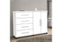 Imagem de Cômoda 4 Gavetas e 2 Portas com Rodízios Bali Branco Rede Móveis