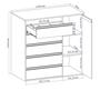 Imagem de Cômoda 5 Gavetas 1 Porta Multiuso MDF Select Belmax
