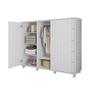 Imagem de Cômoda 5 Gavetas Com 2 Portas 136cm Branco Fosco Pegasus Caemmum