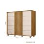 Imagem de Cômoda 5 Gavetas Com 2 Portas 136cm Buriti Off White Pegasus Caemmum