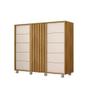 Imagem de Cômoda 5 Gavetas Com 2 Portas 136cm Buriti Off White Pegasus Caemmum