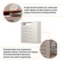 Imagem de Comoda 5 Gavetas com Sapateira 100% MDF Madri Plus ACP MÓVEIS Branco