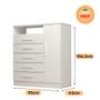 Imagem de Comoda 5 Gavetas com Sapateira 100% MDF Madri Plus ACP MÓVEIS Branco