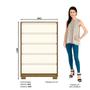 Imagem de Cômoda 5 Gavetas Madison Casa 812 Nature Com Off White