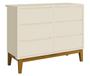 Imagem de Cômoda 6 Gavetas Classic New Areia Fosco com Madeira - Reller