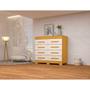 Imagem de Comoda 8 Gavetas Nalu ACP Móveis Nature/Off White - 100% MDF