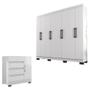 Imagem de Cômoda 8000 Com Pés E Guarda Roupa Casal B2348 Branco - Araplac
