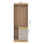 Imagem de Cômoda 867 4 Gavetas Com Guarda Roupa Solteiro Milão 3 Portas Damasco Off White - Poquema