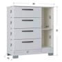 Imagem de Cômoda 868 4 Gavetas E 1 Porta Branco Brilho - Poquema