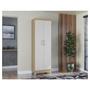 Imagem de Cômoda 868 4 Gavetas E 1 Porta Com Armário Multiuso 2 Portas Damasco Off White - Poquema