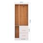 Imagem de Cômoda 868 4 Gavetas e 1 Porta com Guarda Roupa Solteiro Milão 3 Portas Branco Brilho - Poquema