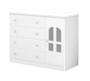 Imagem de Cômoda AL 4 Gavetas e 1 Porta Com Detalhes em Acrílico e Prateleira Interna Cor Branco