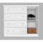 Imagem de Cômoda AL 4 Gavetas e 1 Porta Com Detalhes em Acrílico e Prateleira Interna Cor Branco