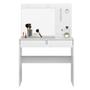 Imagem de Cômoda Camarim Ideal 90cm 2 Gavetas com Espelho e Luminárias de LED Branco Moval