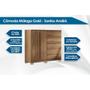 Imagem de Cômoda Casal Malaga 2.5 2 Portas e 5 Gavetas c/ Pés Jatoba - Santos Andirá