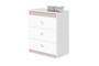 Imagem de Cômoda CAT Linha Infantil 3 Gavetas Com Puxadores Cromados Cor Branco/Rosa