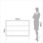 Imagem de Cômoda com 03 gavetas 100% MDF 110cm TW50 Dalla Costa