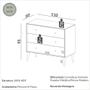 Imagem de Cômoda com 03 gavetas 100% MDF 110cm TW50 Dalla Costa