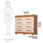 Imagem de Cômoda com 08 Gavetas Nalu ACP 100% MDF - Cinamomo/Off White