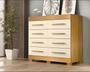 Imagem de Cômoda com 08 Gavetas Nalu ACP 100% MDF - Nature/Off White