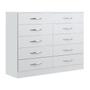 Imagem de Cômoda com 10 Gavetas para Quarto Casal 117 Cm MDP Branco 3017 MENU