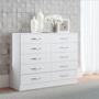 Imagem de Cômoda com 10 Gavetas para Quarto Casal 117 Cm MDP Branco 3017 MENU