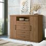 Imagem de Cômoda Com 2 Portas E 4 Gavetas Havana Master Santos Andirá Jatoba