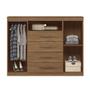 Imagem de Cômoda Com 2 Portas E 4 Gavetas Havana Master Santos Andirá Jatoba