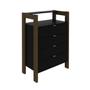 Imagem de Cômoda com 4 Gavetas 65x90cm Preto Tecno Mobili